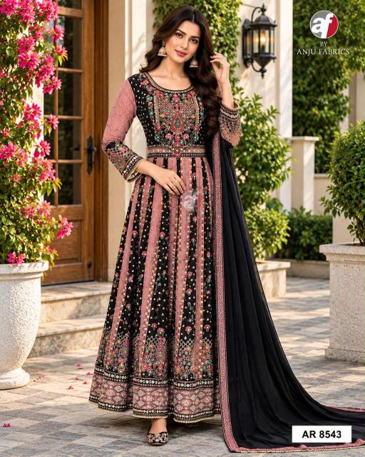 Anju fabrics AR 8543 anarkali gown market kurti wholesale